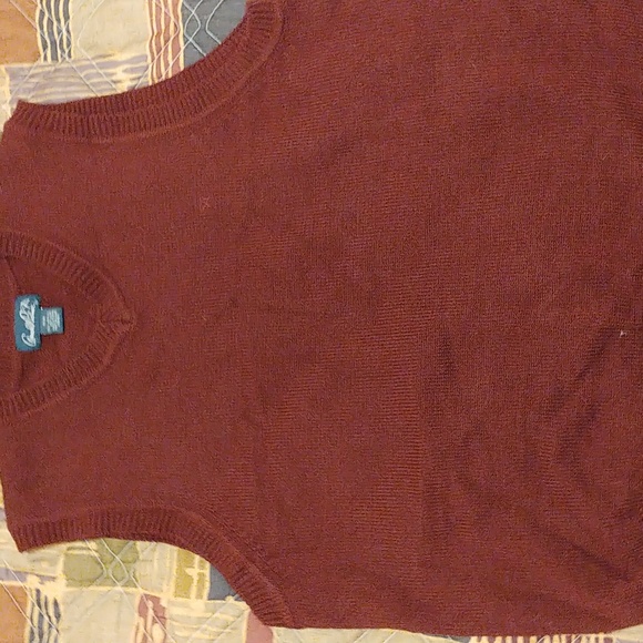 Men's medium burgundy sweater vest - Picture 1 of 6